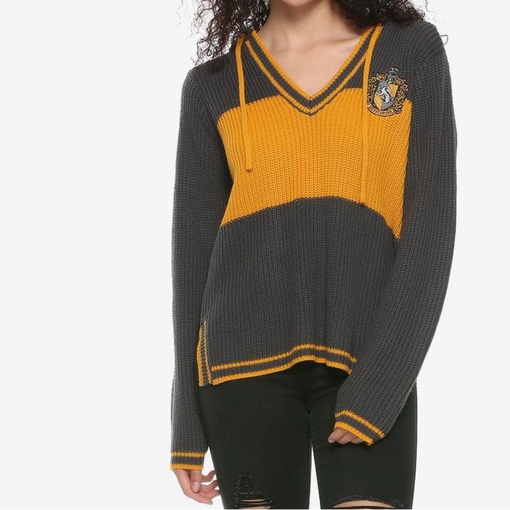 Hufflepuff Women's Sweater - Yellow and Gray